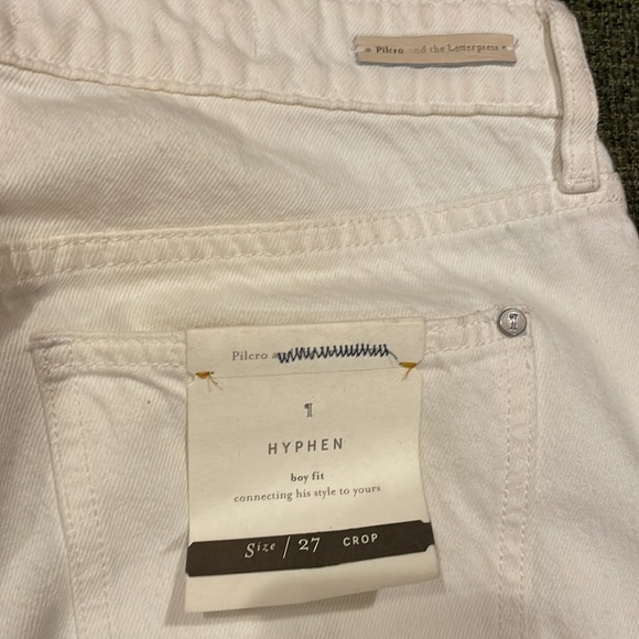 Pilcro and the Letterpress white denim jeans (sz 27) - Picture 10 of 13